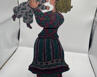 Lot 51 | Plant Stake Art Mother Child Needs New Stick