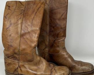 Lot 130 | Sz 10 Mens Marbled Leather Campus Boots Boot