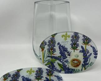 Lot 212 | Crystal Vase, Shabby Chic Glass Dishes