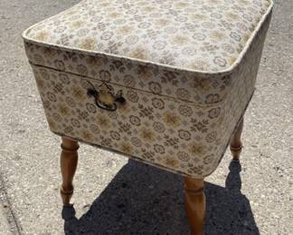 Lot 66 | Sewing Storage Bench Ottoman Sewing Chest