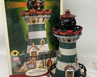 Lot 169 | Lemax Light up Christmas Village Lighthouse Old