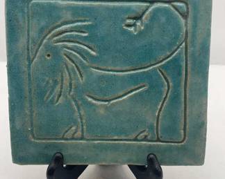 Lot 326 | Lion Decorative Pottery Tile