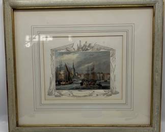 Lot 19 | Tombleson "Rotherhithe" Antique Handcolored Etch