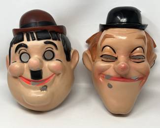 Lot 298 | 1980s Laurel & Hardy Halloween Masks w Smokin’ Holes
