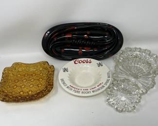Lot 221 | 1950s 60s Vintage Ashtrays Coors Beer Advertising