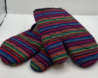Lot 27 | Pair of Striped Oven Mitts