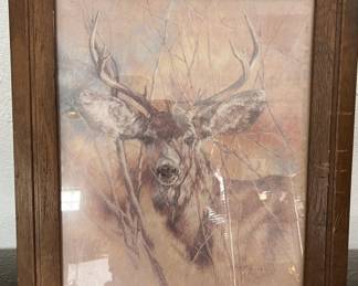 Lot 273 | K Maroon 1978 Deer Framed Print