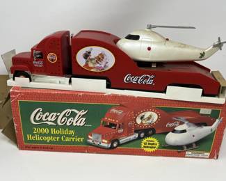 Lot 172 | Coca Cola Helicopter Carrier Lighted Truck Toy