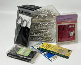 Lot 215 | Gingher Embroidery Scissors, Needles, etc