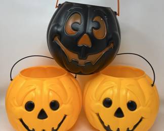 Lot 179 | Plastic Halloween Trick or Treat Pumpkin Buckets