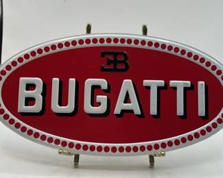 Lot 4 | Bugatti Enamel Advertising Sign Automobilia Car