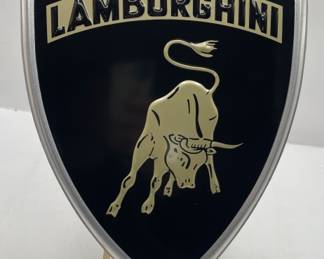 Lot 7 | Lamborghini French Metal Sign Automobilia