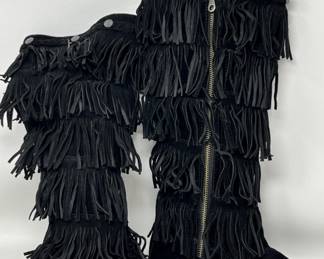 Lot 130c | sz 7 Ladies Minnetonka Fringe Knee High Boot