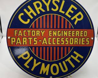 Lot 2 | Andre Rooney Chrysler Plymouth Enamel Advertising