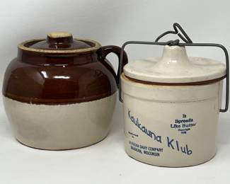Lot 247 | Larger Cheese Crock Little Brown Jug Stoneware