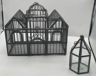 Lot 69 | Wire Metal Garden Art Bird Cage Hanging