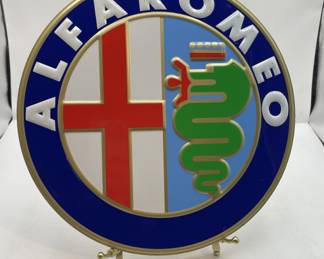 Lot 8 | Alfa Romeo French Metal Sign Automobilia