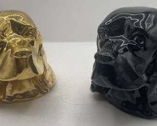 Lot 107 | Dog Head Bookends Jean Schubel 1952