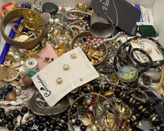 Lot 301 | Jewelry Lot Vintage Glasses Pins Watch Bracelet