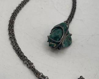Lot 344 | Wire Wrapped Malachite Necklace