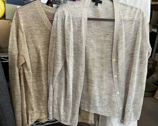 Lot 125 | Sz M J Crew Metallic Knit Cardigan Sweaters Gold