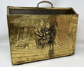 Lot 270 | Brass Wrapped Vintage Magazine Holder