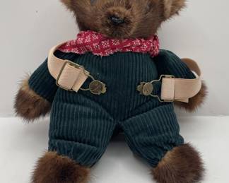 Lot 36 | Mink Fur Teddy Bear Doll in Corduroy Overalls