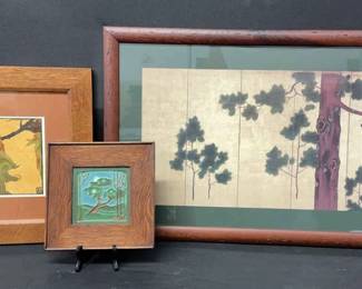 Stickley PinOak, Ephraim Pottery Tree In Moonlight Picture More