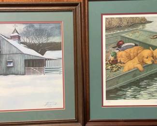 Harold Collins Let It Snow And Randy McGovern Coming And Going Framed, Signed, Numbered Print