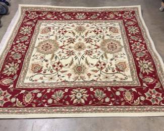 Square Area Rug with Pad
