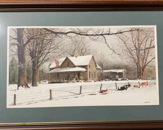 Bob Timberlake Gilleys Cows Framed And Signed Print