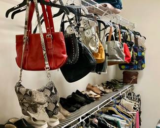 Handbags and women's clothing