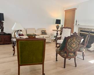 ANTIQUE EASTLAKE VICTORIAN CHAIRS & ACCENT PIECES
