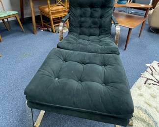 Dansen Mid-century modern chair with footstool