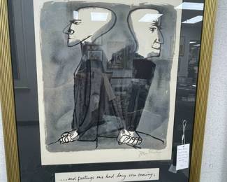 Ben Shahn - "and partings one had long seen coming" Lithograph Print