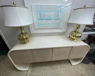 Karl Springer Style Credenza Mid-century