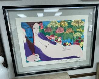 Walasse Ting - "Nude with Cat" - Artist Proof