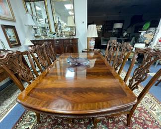 Bernhart Dining Set Table with 8 Chairs