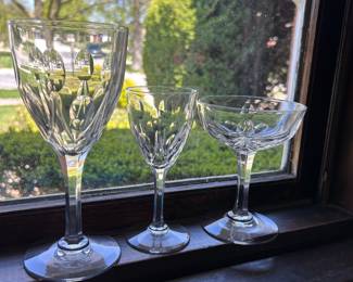 Vintage 1930s Saint Louis crystal in the “Vic” pattern