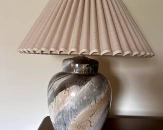 vintage glazed ceramic lamp