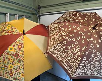 Vintage umbrellas - one is diane Von Furstenberg