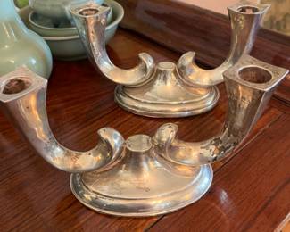 sterling candlesticks