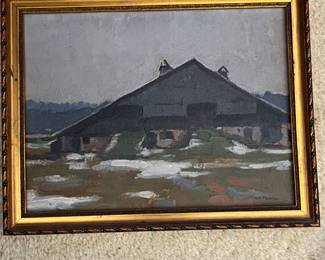 Robert Fernier (1895-1977, French) vintage framed art