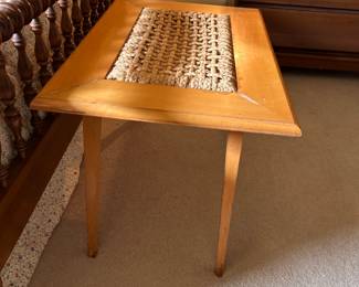 MCM Audoux Minet Riviera Rope Chairs c. 1950s - set of 4 chairs with ottoman