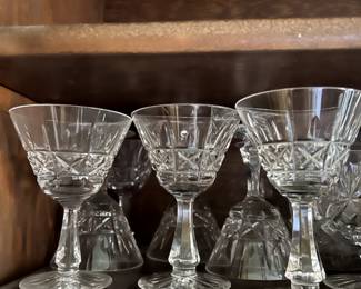 (8) 4 7/8" tall claret stems Waterford Kylemore