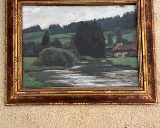 Robert Fernier (1895-1977, French) vintage framed art