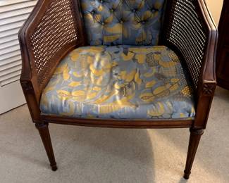 1950s cane barrel chair