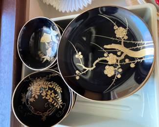 Vintage lacquered dishes