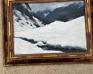 Robert Fernier (1895-1977, French) vintage framed art