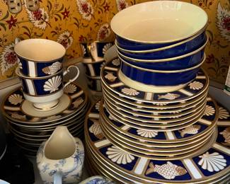 Vintage dishes Cathy Hardwick for Mikasa Cobalt Blue A6500 Japan bone china